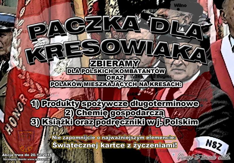 VI Paczka dla Kresowiaka 2016 - zbiórka przedłużona do 06.01.2017r